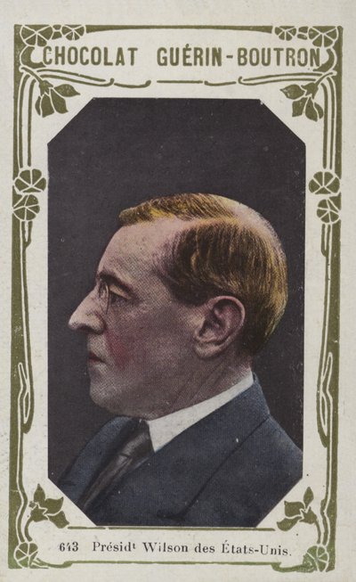 USA:s president Wilson (färgad bild) av French School