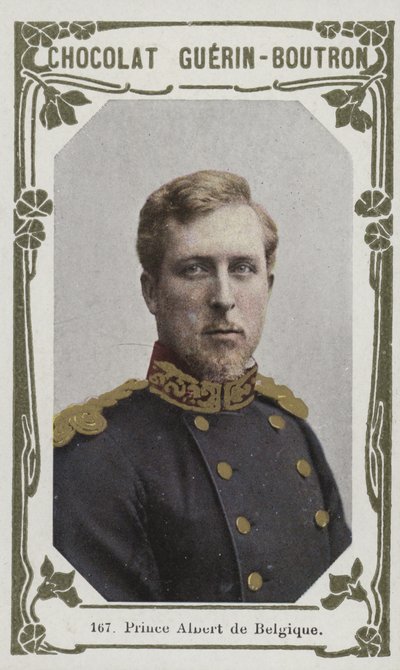 Prins Albert av Belgien (färgad bild) av French School