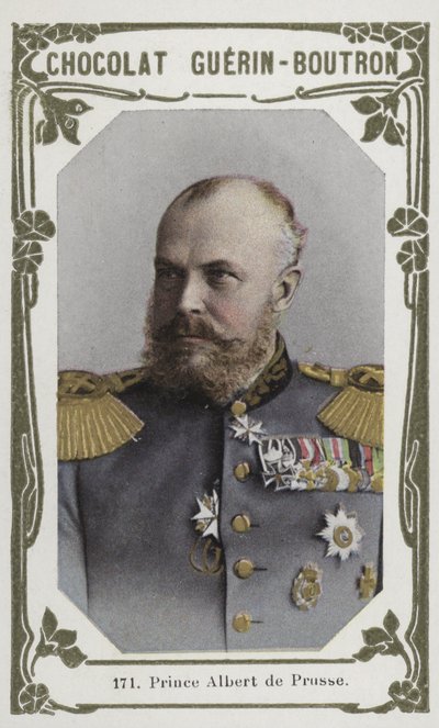 Prins Albert av Preussen (färgad bild) av French School
