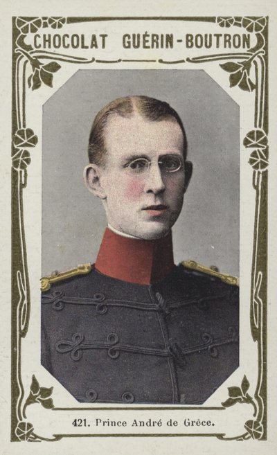 Prins Andre av Grekland (färgad bild) av French School