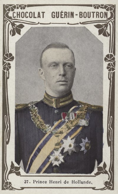 Prins Henrik av Holland (färgad bild) av French School