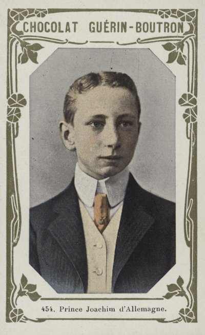 Prins Joachim dAllemagne (färgad bild) av French School