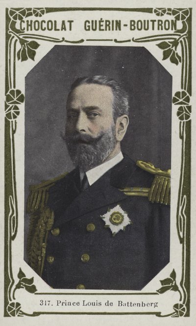Prins Louis de Battenberg (färgad bild) av French School