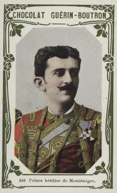 Prince heritier de Montenegro (färgad bild) av French School