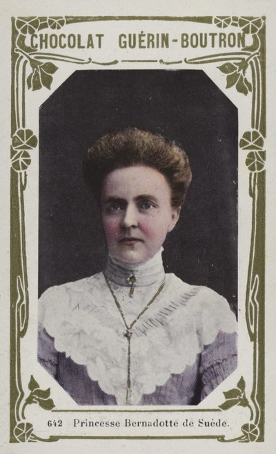Prinsessan Bernadotte de Suede (färgad bild) av French School