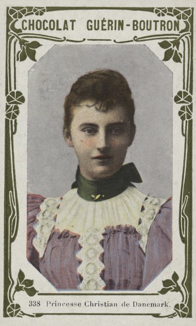 Prinsessan Christian av Danmark (färgad bild) av French School