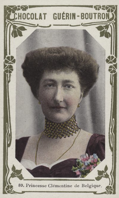 Prinsessan Clementine av Belgien (färgad bild) av French School