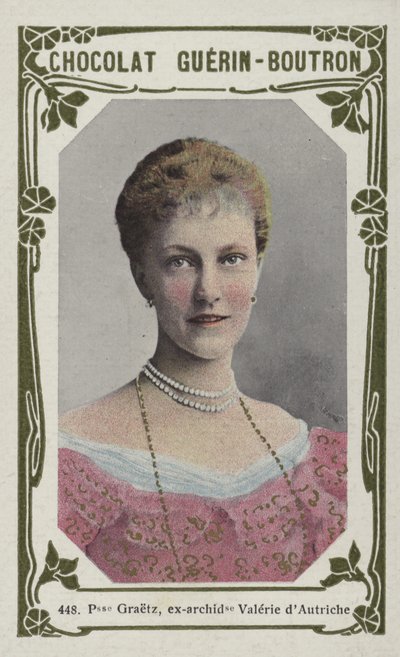 Prinsessan Graetz, före detta ärkehertiginnan Valerie av Österrike (färgad bild) av French School