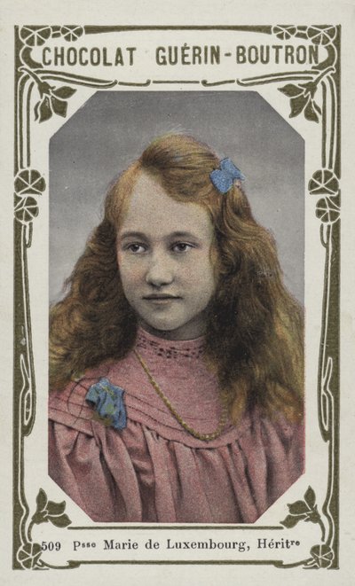 Prinsessan Marie av Luxemburg, arvtagerska (färgad bild) av French School