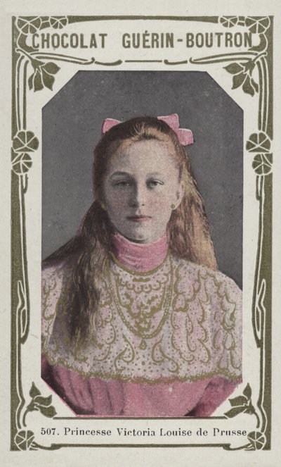 Prinsessan Victoria Louise av Preussen (färgad bild) av French School