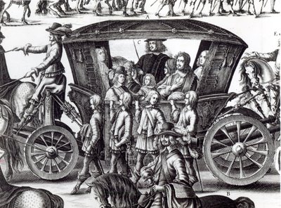 Procession av den unge kungen Ludvig XIV:s inträde som barn i staden Paris den 18 augusti 1649, detalj av French School