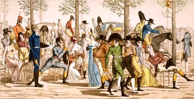Promenade vid Longchamps, 1802 av French School