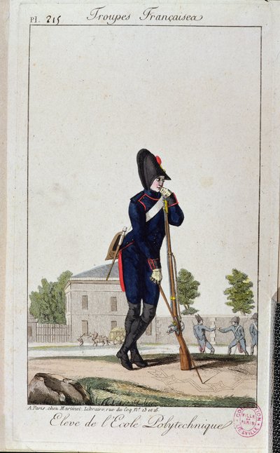 Elev från Polytechnique, från Troupes Francaises c.1805 av French School