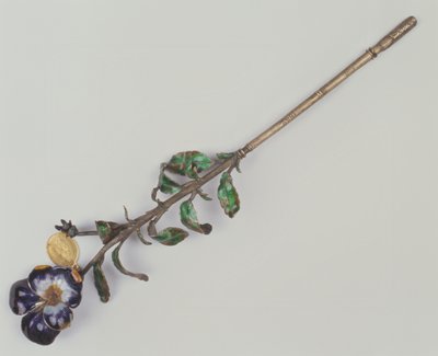 Pennhållare med pensé, 1862 (silver och emalj) av French School
