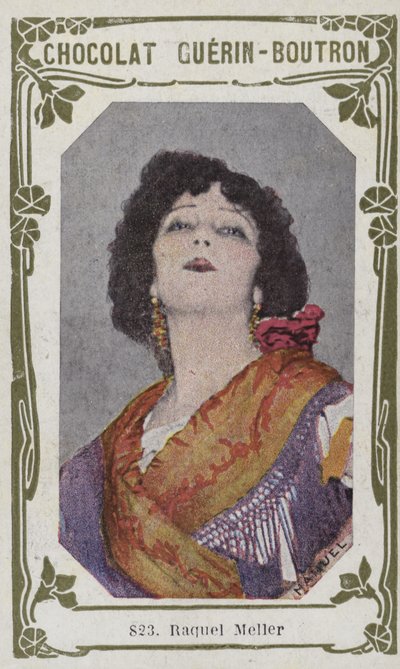 Raquel Meller (färgad bild) av French School