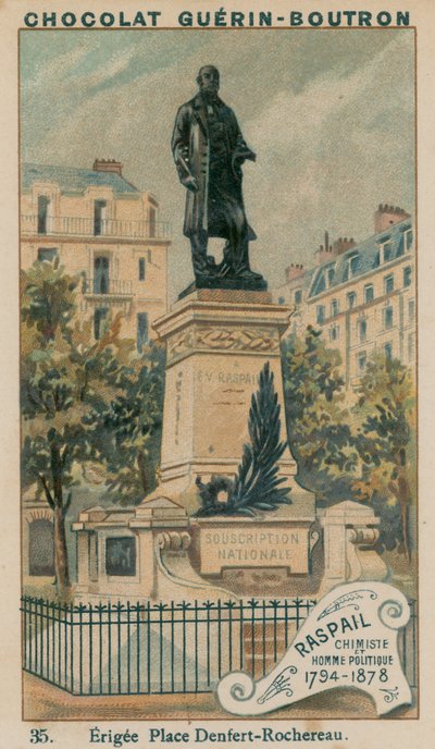 Raspail, kemist och politiker, 1794-1878. Uppfört Place Denfert-Rochereau av French School