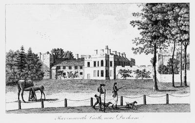 Ravensworth Castle nära Durham, 1800-talet av French School