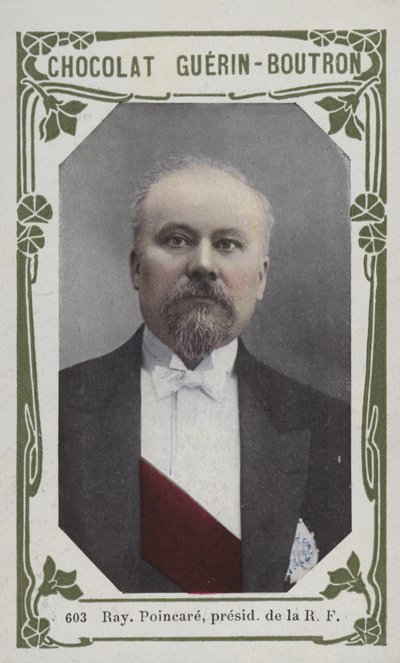 Raymond Poincare, Frankrikes president (färgad bild) av French School