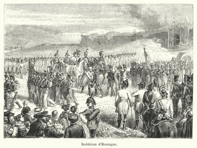 Surrender of Huningue (gravyr) av French School