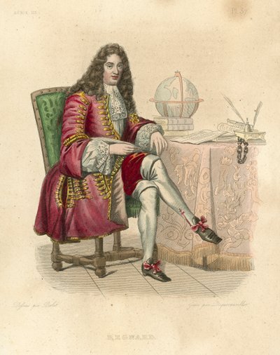 Regnard (färgad gravyr) av French School