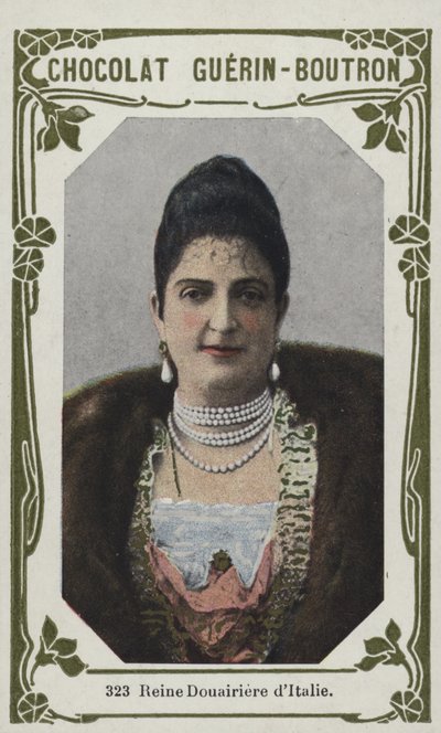 Drottning Douairiere av Italien (färgad bild) av French School