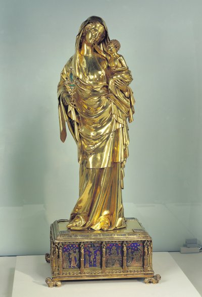 Relikvieskrin av Jungfrun av Jeanne dEvreux, c,1324-29 (guld och silver) (för detaljer se 110882) av French School