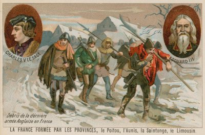 Rester av den sista engelska armén i Frankrike av French School