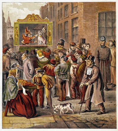 Representation av Guignol - i "Magasin des petits enfants" av French School