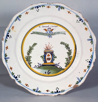 Revolutionerande tallrik av French School