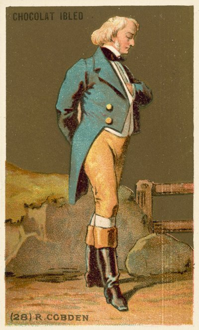 Richard Cobden, engelsk politiker (chromolitho) av French School