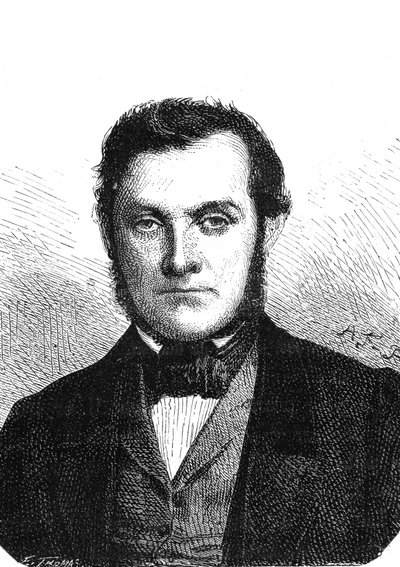 Richard Wilhelm BUNSEN (1811-1899), tysk kemist upptäckte cesium och rubidium. Gravyr 1867 av French School