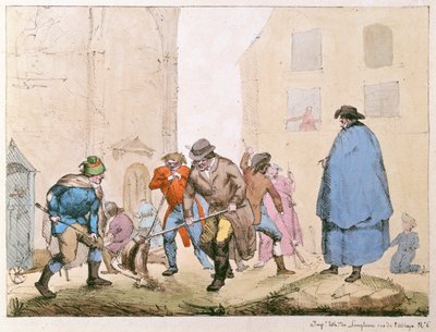 Vägsopare i Paris, ca 1820 av French School