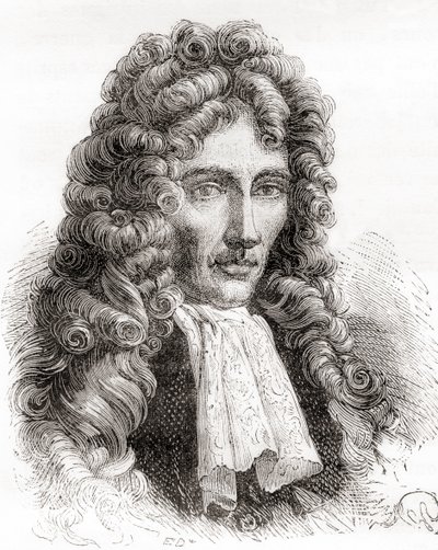 Robert William Boyle, anglo-irländsk naturfilosof, kemist, fysiker och uppfinnare, från Les Merveilles de la Science, pub.1870 av French School
