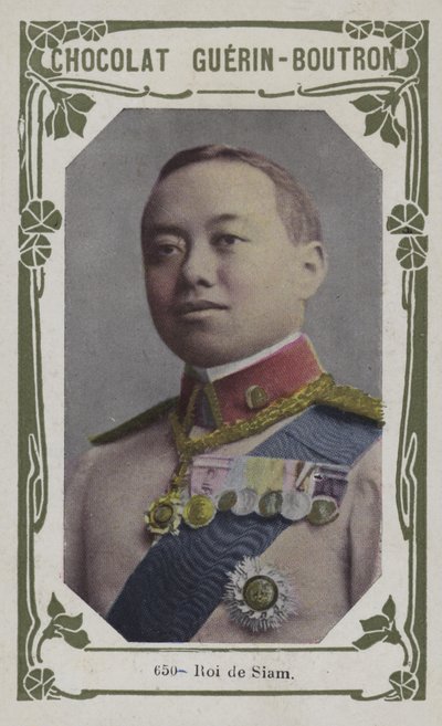 Roi de Siam (färgad bild) av French School