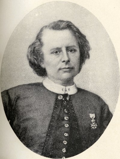 Rosa Bonheur (1822-99) illustration från "Little Journeys to the Homes of Famous Women", publicerad 1897. av French School