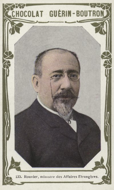 Rouvier, utrikesminister (färgad bild) av French School