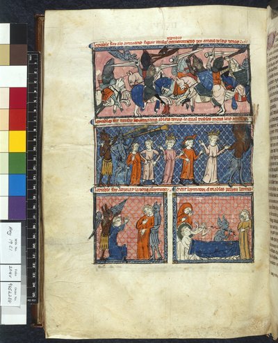 Royal 19 C. 1, f.204v Diabolic Temptations, illustration från 