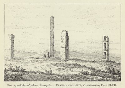 Ruinerna av palats, Pasargadae av French School