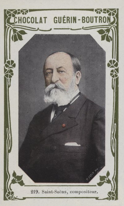 Saint-Saens, kompositör (färgat foto) av French School