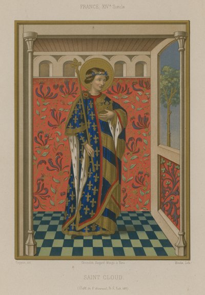 Saint Clodoald, son till kung Chlodomer av Orleans av French School