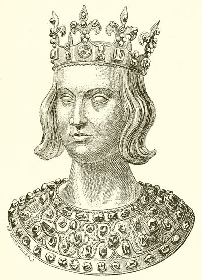 Saint Louis (från ett relikvieskrin) av French School
