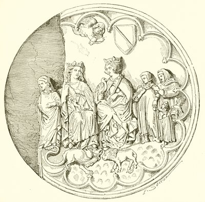 Saint Louis och Blanche av Kastilien av French School