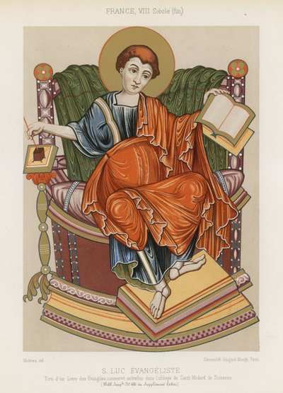 Evangelisten Sankt Lukas av French School