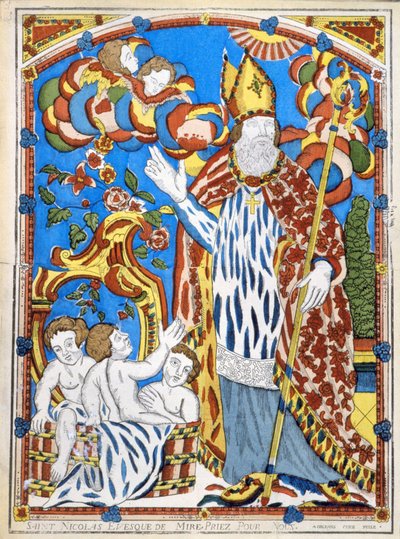 Saint Nicholas, biskop av Mire, be för oss. av French School