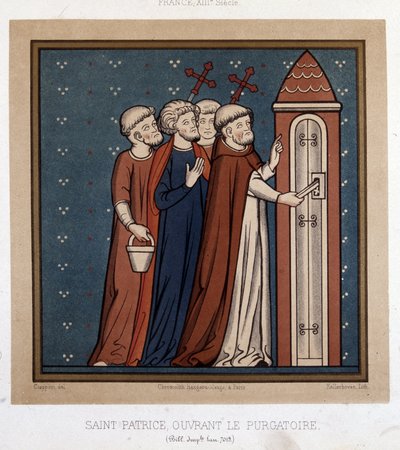 Saint Patrick (eller Patrick), öppna skärselden - Patrick av Irland - Saint Patrick - Apostel av Irland - av French School