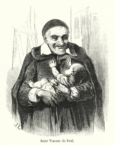 Saint Vincent de Paul (gravyr) av French School
