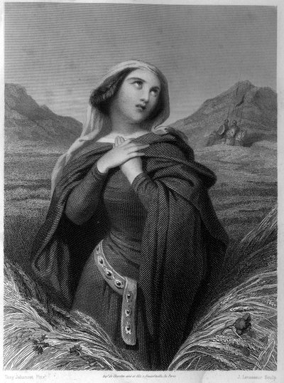 Saint Adelaide eller Adelaide of Burgundy (931-999) i ""The Holy Women"" av French School