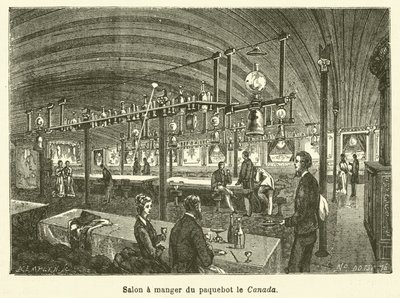 Matsal i liner Kanada (gravyr) av French School