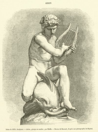 Salong 1870, Skulptur, Arion, marmorgrupp (gravyr) av French School