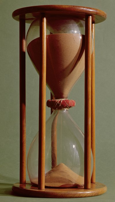 Sandglas, 1500-1600-tal (trä, sand och glas) av French School